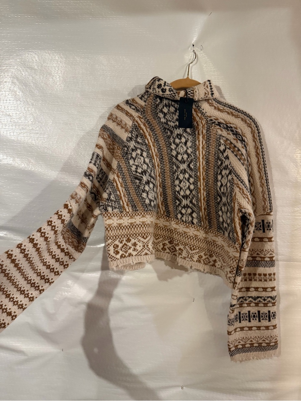 Rag & Bone Hollis Fair Isle Alpaca Wool Sweater XS NWT $495 Retail - Picture 2 of 7